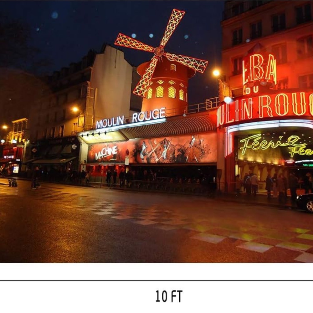Moulin Rouge Background size 10X7 ft